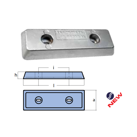 Anodo Volvo Penta per specchio poppa IPS in Zinco